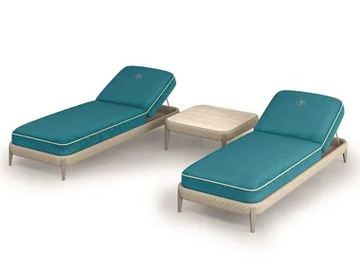 ARALIA - Fabric sun lounger by Samuele Mazza Outdoor - view 2